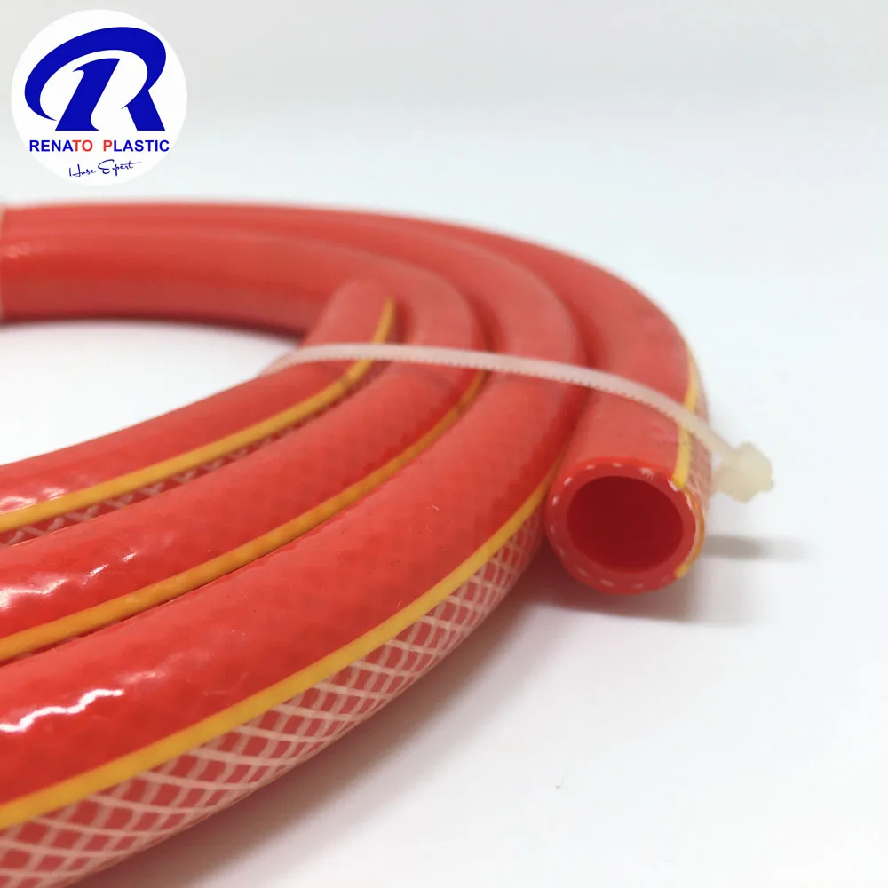 Flexible Fiber Reinforced Food Grade PVC Clear Hose Pipe Transparent 1/4 Vinyl Tubing For Water Discharge