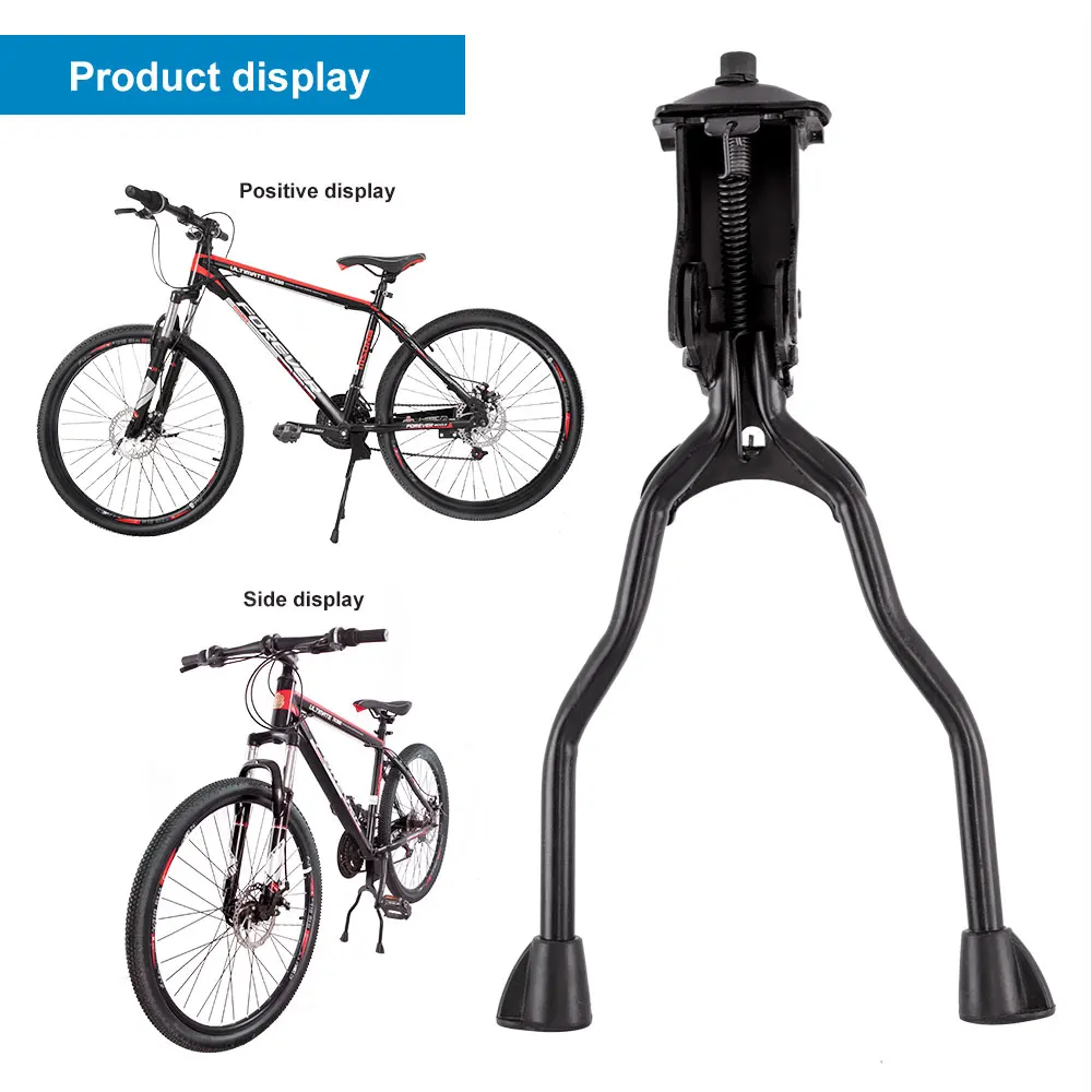 Double Leg Bicycle Kickstands Bike Center Rack Steel
