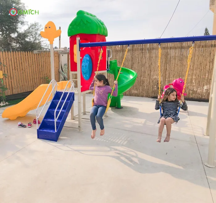 Дешевая пластиковая горка, уличная игровая площадка, детская игровая площадка, игровая площадка 4 в 1, горка, игровая площадка JMQ18158B