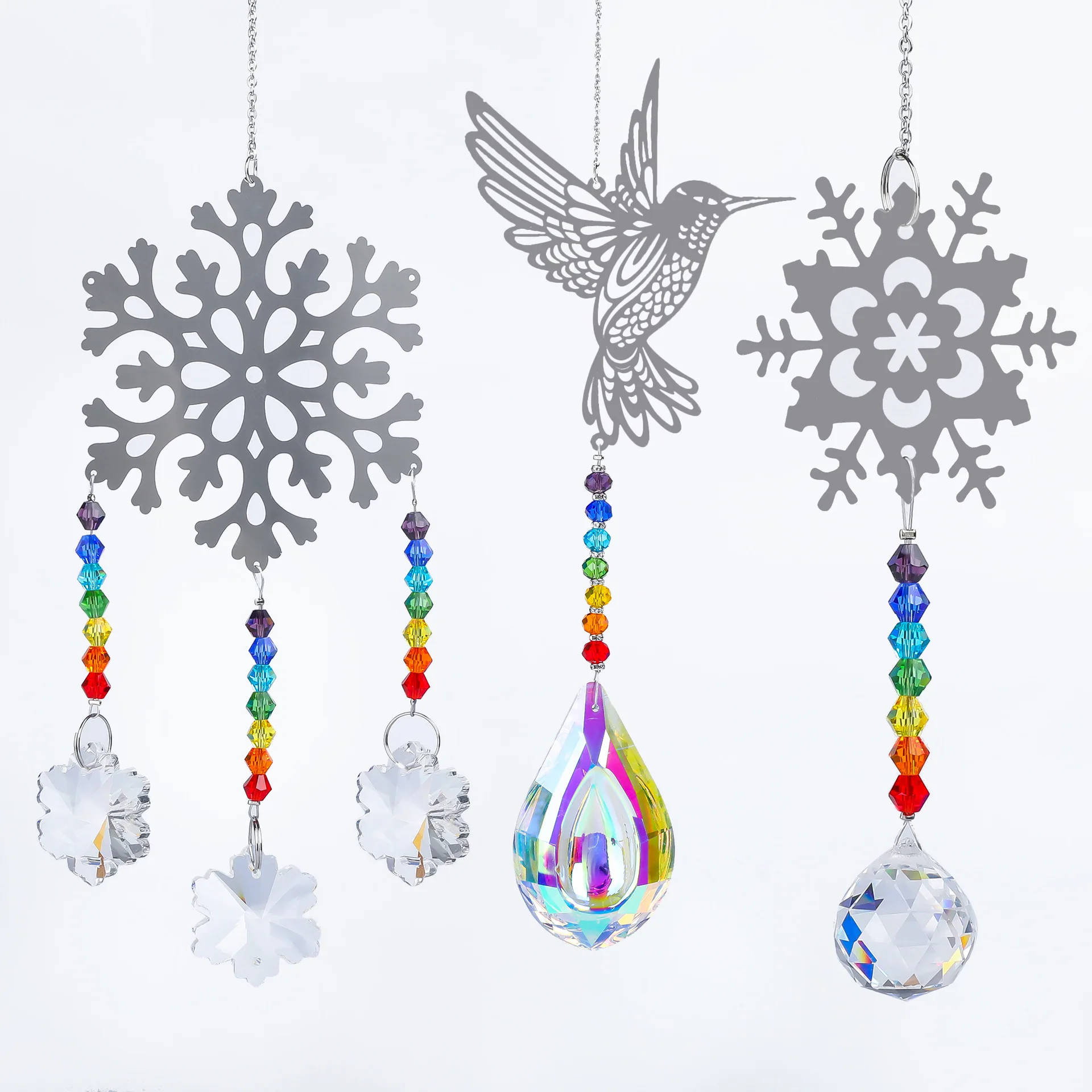 Wholesale Animal Pendant Prism Crystal Ball Rainbow Chaser Sun Catcher Wind Chimes Hanging for Decorate
