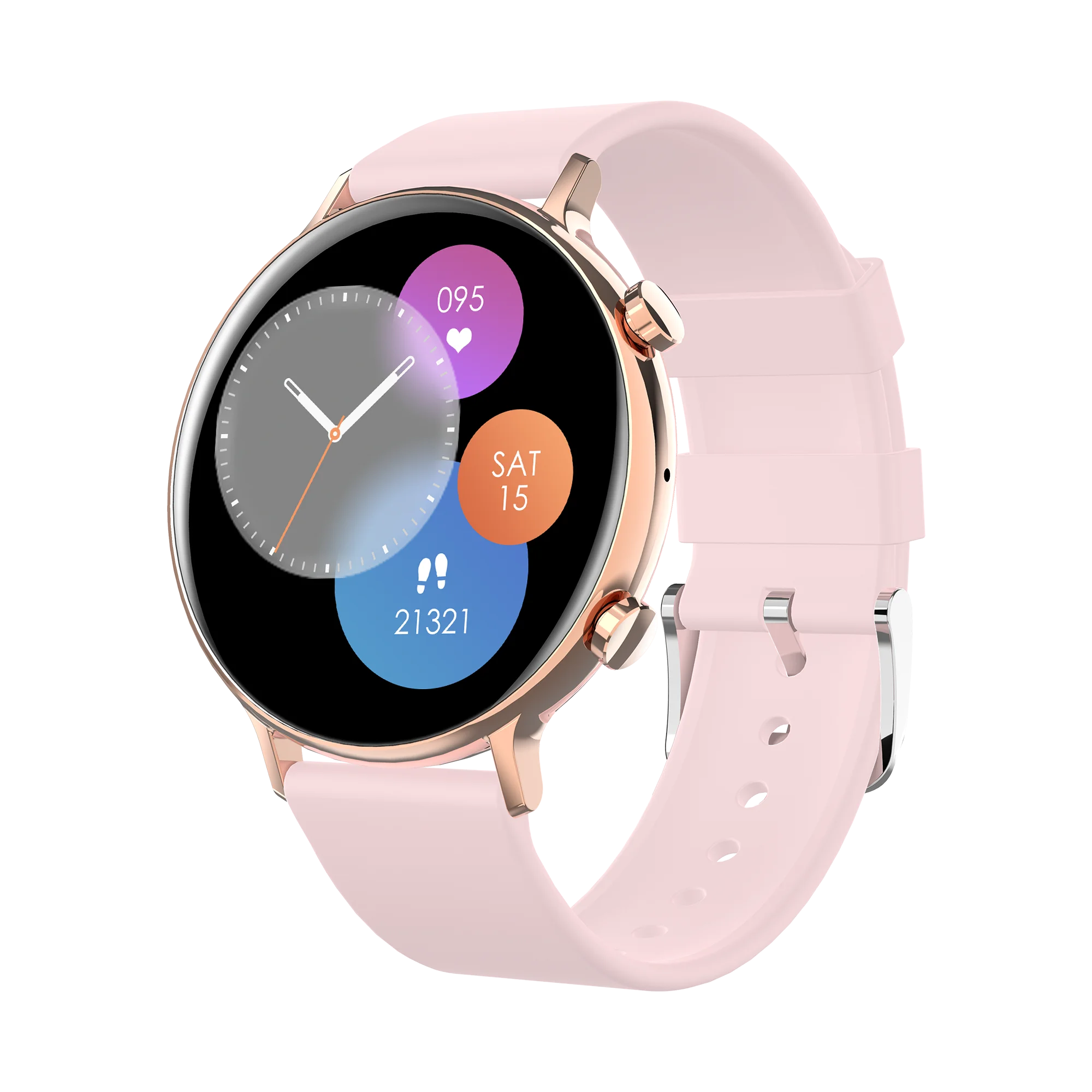 2023 Lady Round Smart Watch 1.28inch BT Call IP67 Waterproof Blood Pressure Blood Oxygen ECG GW33S Smartwatch Fitness Tracker