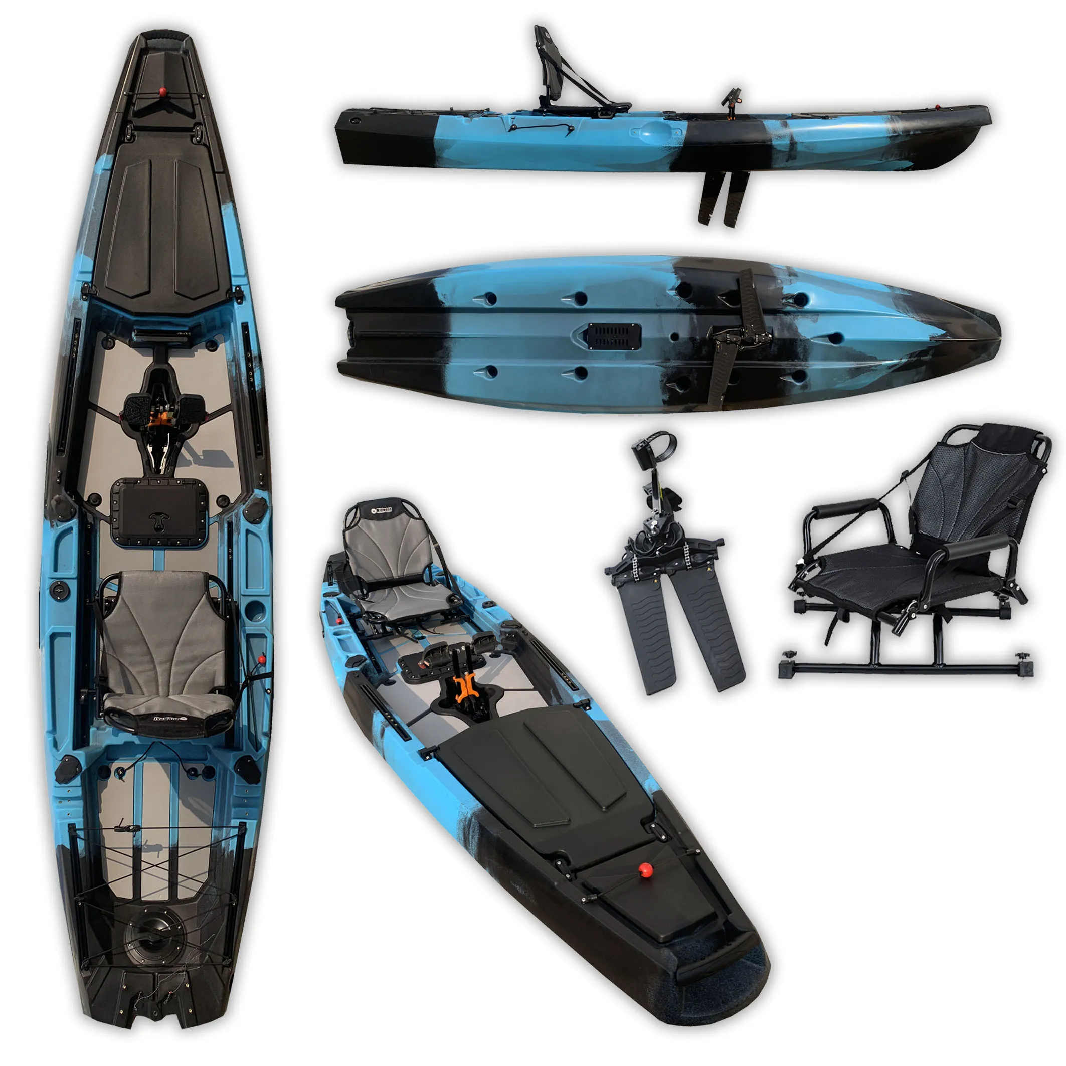 12ft 3.6m 85CM width fishing kayak pedal drive kayak pesca con pedal wholesale price