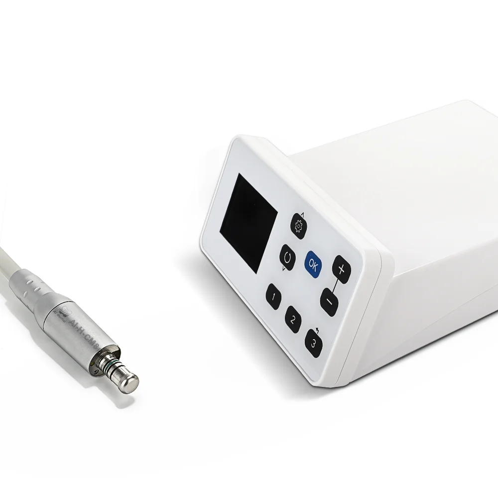 AI-EM-CM8 16:1/1:1/1:1.5 Three Optional Settings LED Dental Electric Brushless Motor Equipment with 2/4 Holes turbine connector