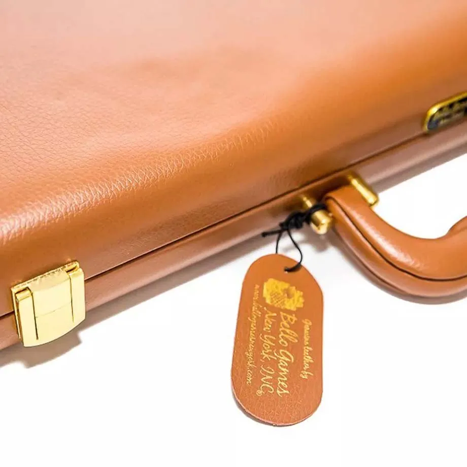 Classic Board Game with Premium genuine Leather Case Portable Travel Strategy Backgammon Game Set