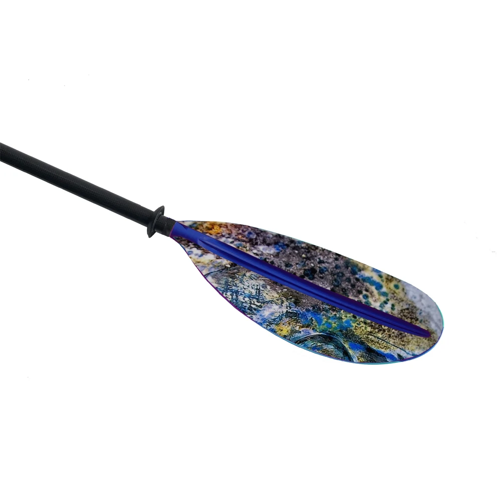 Low Angle Fiberglass ABS Blade Carbon Shaft Kayak Paddle