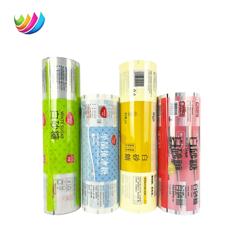 OEM Supplier 250g/500g/1kg Glossy Print Nylon White Sugar Packaging Roll Film for Icumsa 45 Food Bag