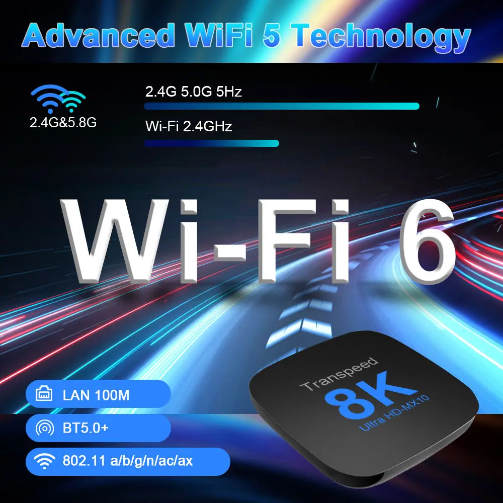 Transpeed ATV Android 13 TV Box RK3528 With Voice Assistant TV Apps Dual Wifi5 100M LAN 8k 3D BT5.0 Media Player Set Top Box