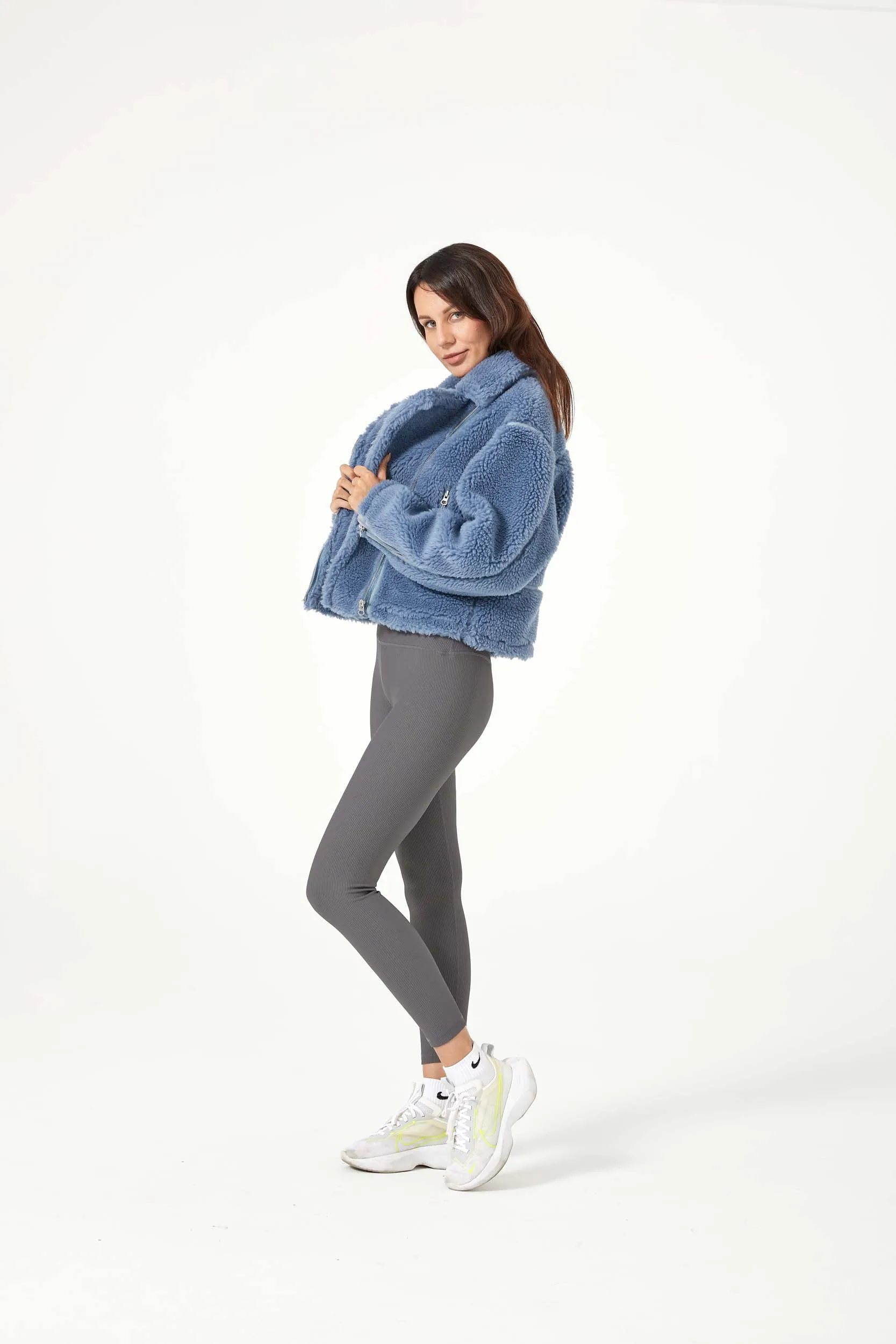 Casacos feminino inverno пальто из искусственного меха casaco teddy женские укороченные куртки для