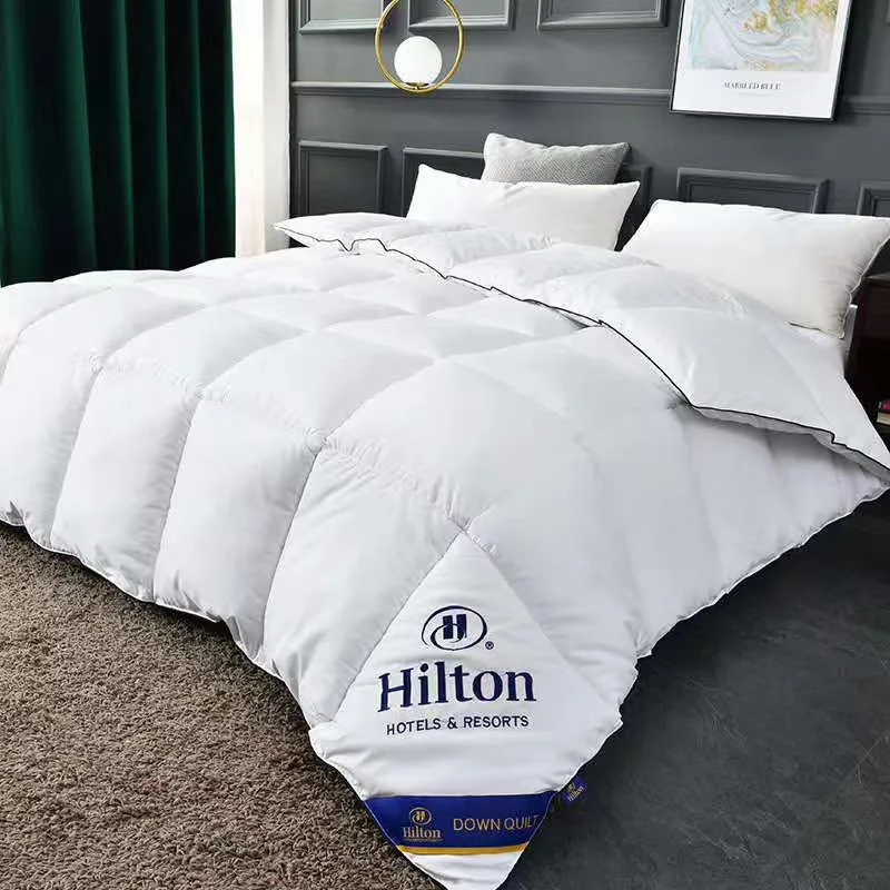 Manufacturer edredon white hotel luxury 100% down winter duvet quilted comforter 4kg hilton comforter quilt