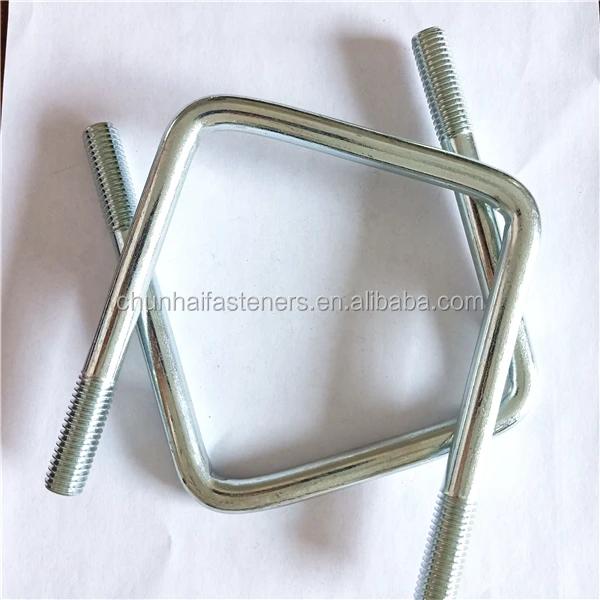
steel square round types of u shape botl for truck chassis clamp 