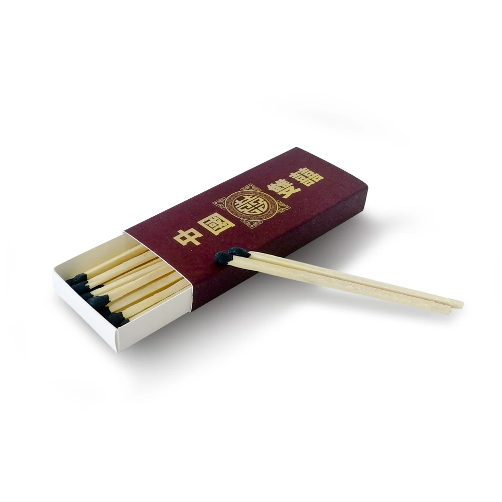 
High quality safety custom cigar matches wholesale matchboxes luxury black matchsticks 