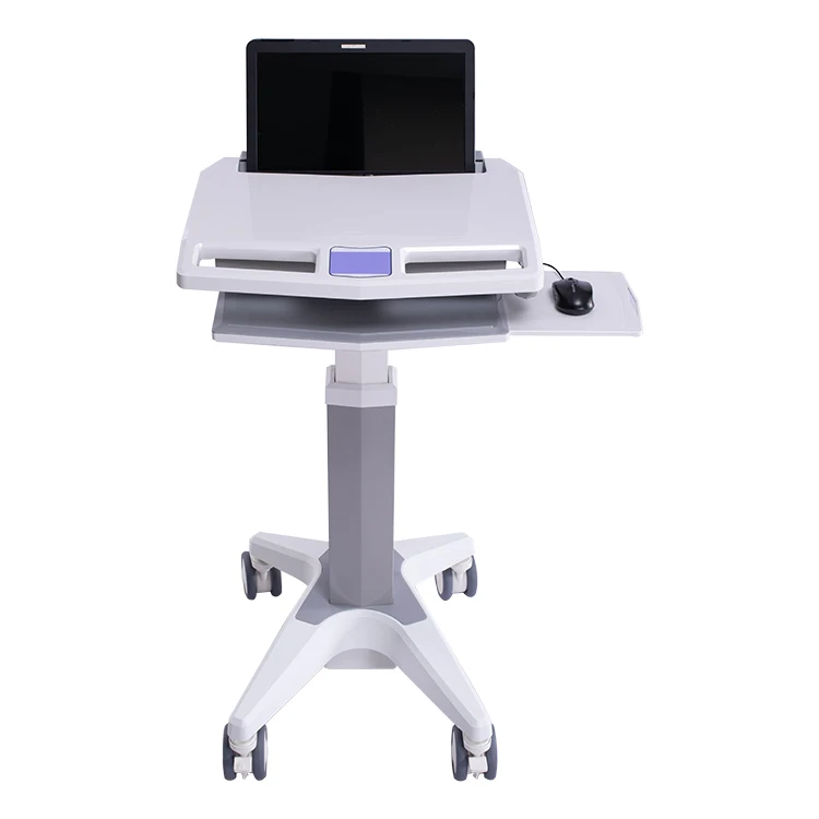Flexible Rolling Computer Cart Compact Mobile Computer Cart Durable Computer Cart On Wheels For Healthcare Applications