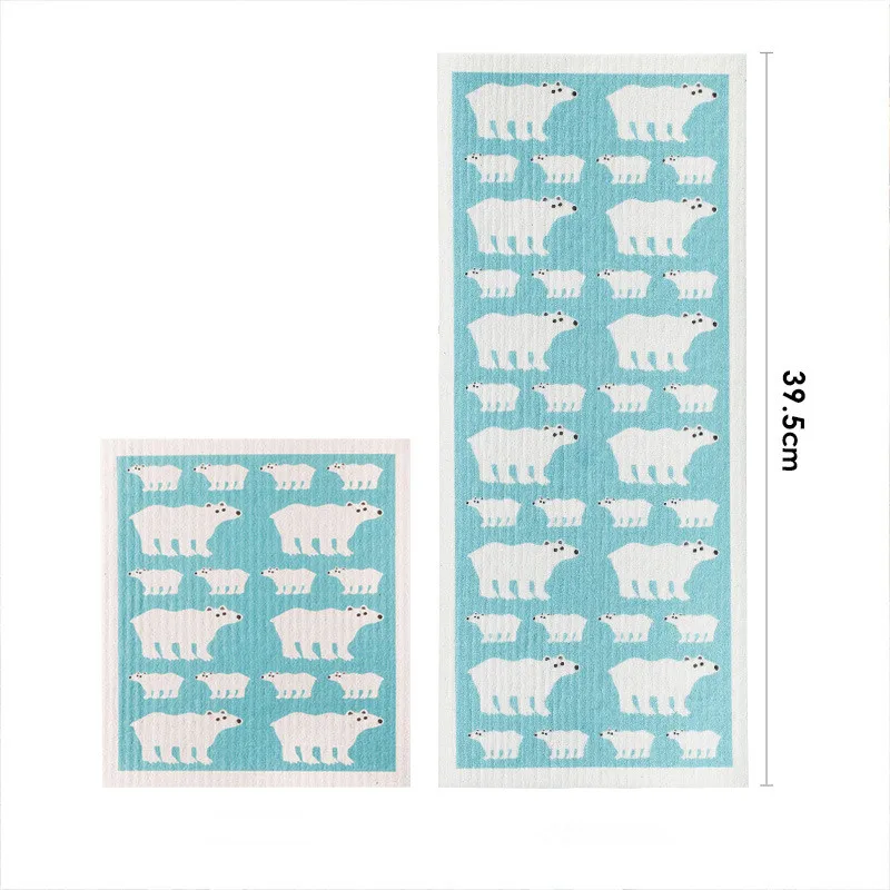 Large size Colorful Reusable Cellulose Dishcloth Super Absorbent Drying  Kitchen Cleaning Custom Design Wood Pulp Cotton Cloth