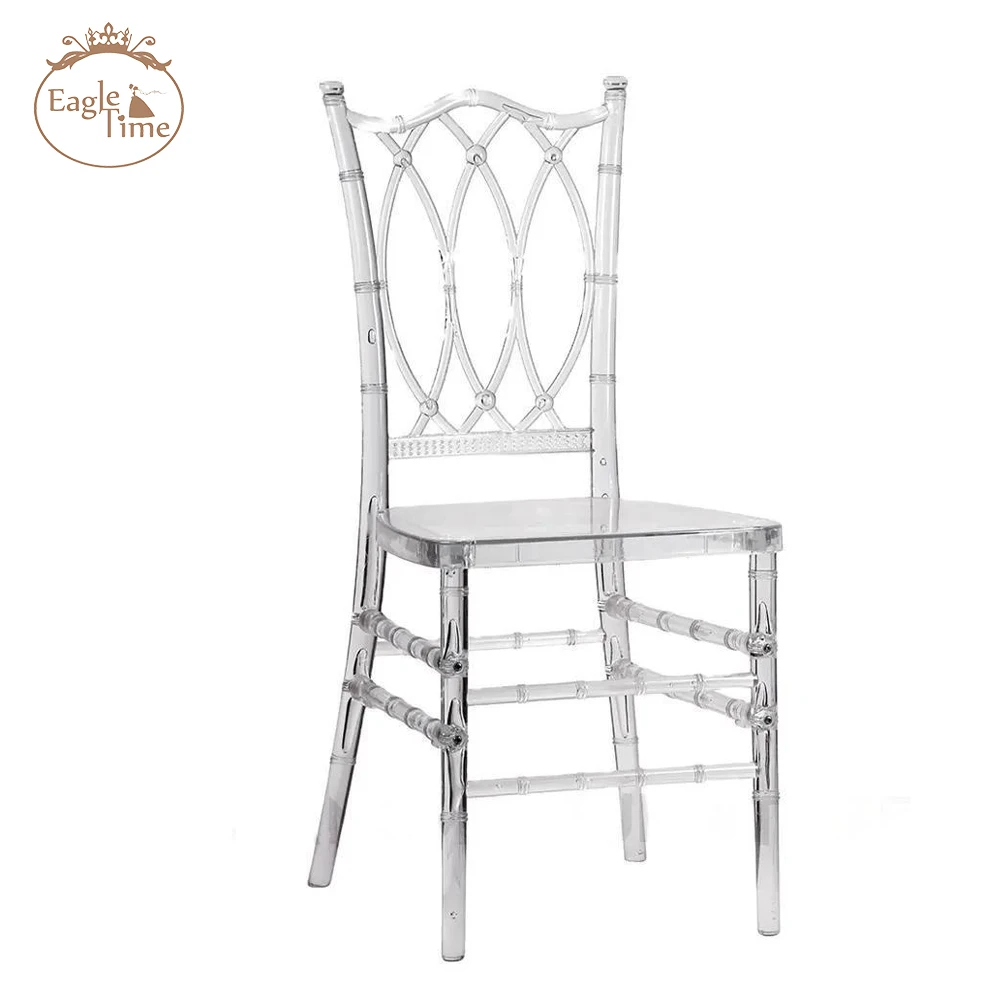 Excellent Sales Stackable Unbreakable Acrylic Party Banquets Events Wedding Chairs With Cushion