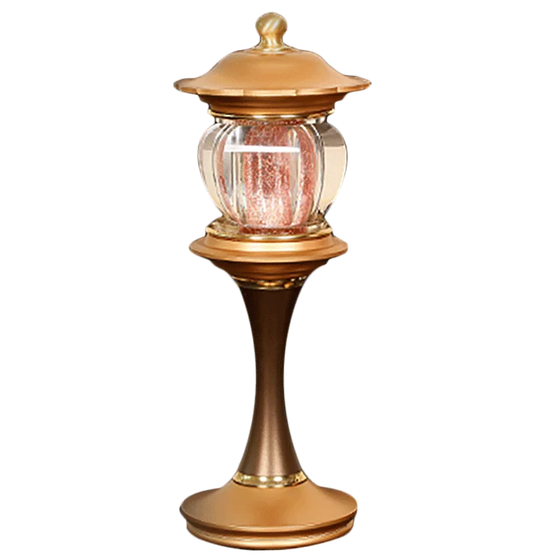 Crystal lamp for Buddha, butter  long light, LED pure copper Buddha electronic candle, lotus