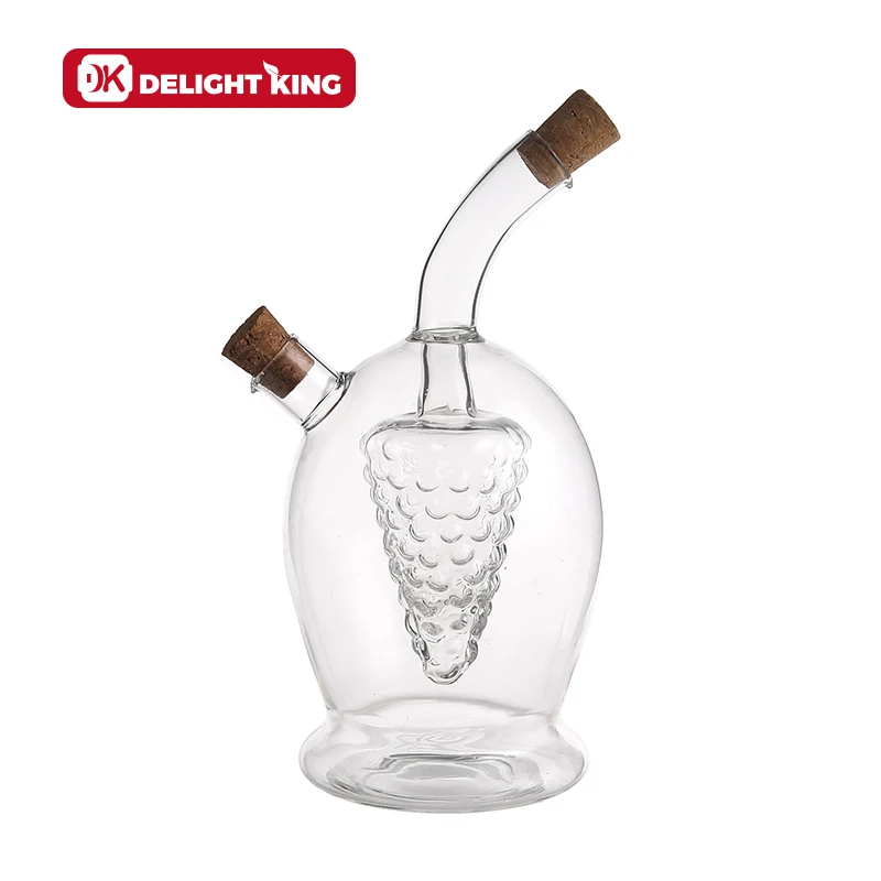 2 in 1 Glass Jars for Oliver oil and vinegar dispenser cruet 200ml bottle pot separation kettle sets