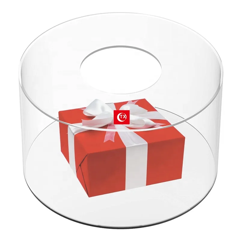 TX 15cm New Trends Clear Acrylic Fillable Cake Stand Cake Tillers Decoration For Baking Tools Supplier In China Backery Supplier