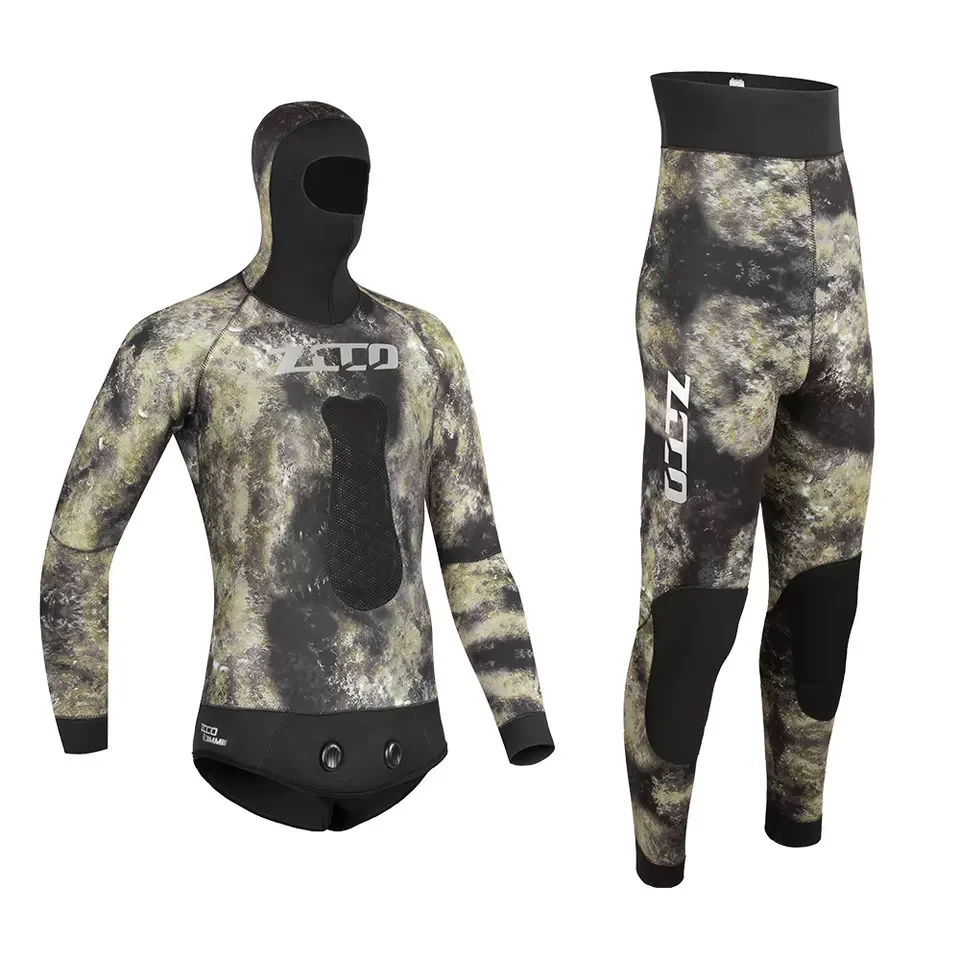 7Mm Men Best Prices Custom Logo Yellow Neoprene Spearfishing Suits Smoothskin Free Diving Scuba Camo Wetsuit