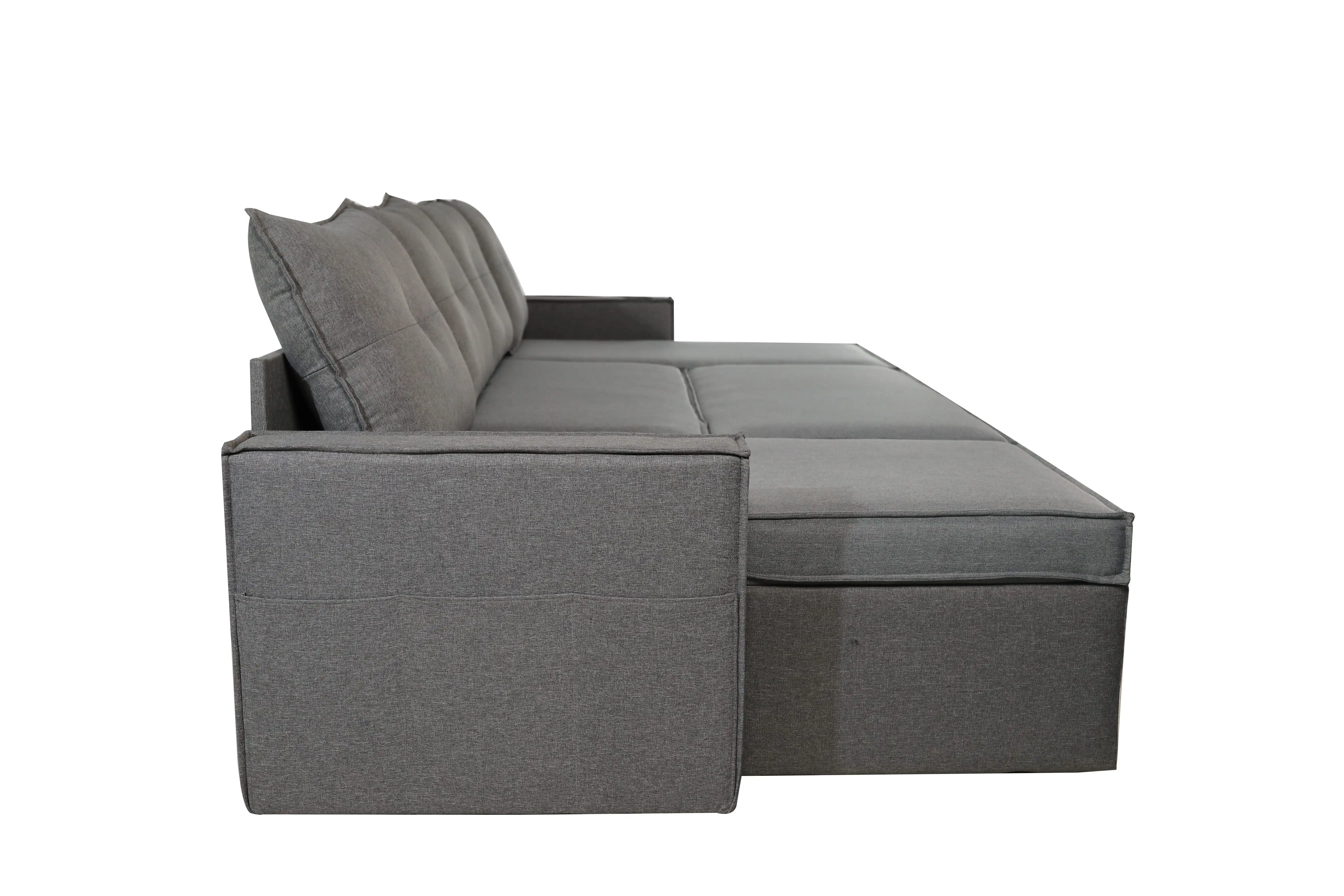 High Quality Fabric Mutil-Functional U-Shaped Smart Corner Sofa Bed Small Size Modern Apartment Leisure Lounge Living Room