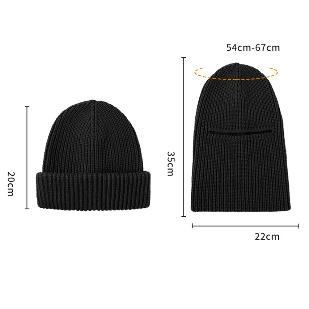 Winter Warm Fashion Knitted Single Hole Ski Mask Embroidered Design Custom Balaclava Full Ski Unisex high quality Hot Mask