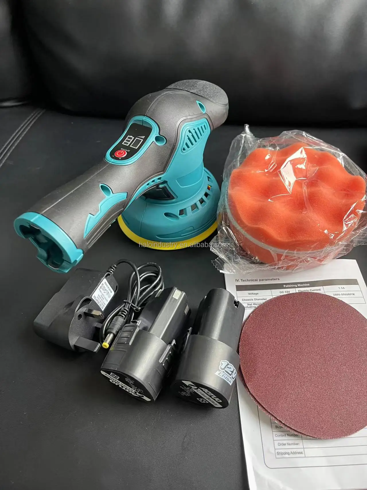 Random Orbital Cordless Electric Sanders with Two Batteries Excellent Dust System  Suitable for Woodworking, Polishing