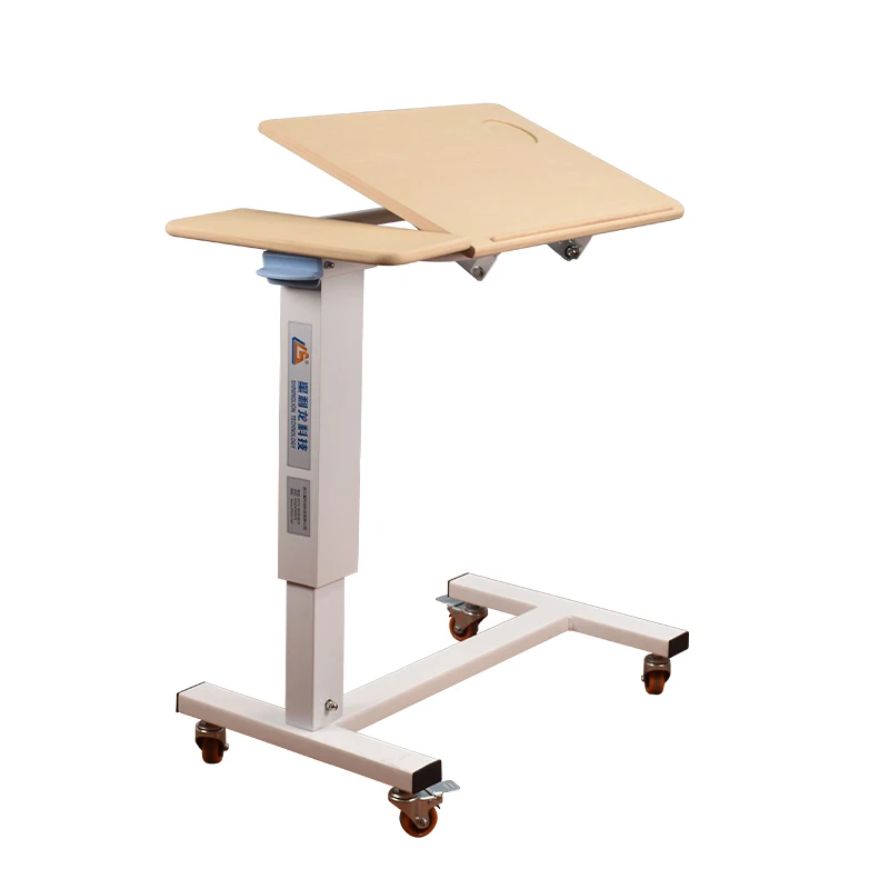 Popular Clinic Use Equipment Hospital Overbed Tables Easy Operate Super Sturdy and Stable Overbed Table With Wheels