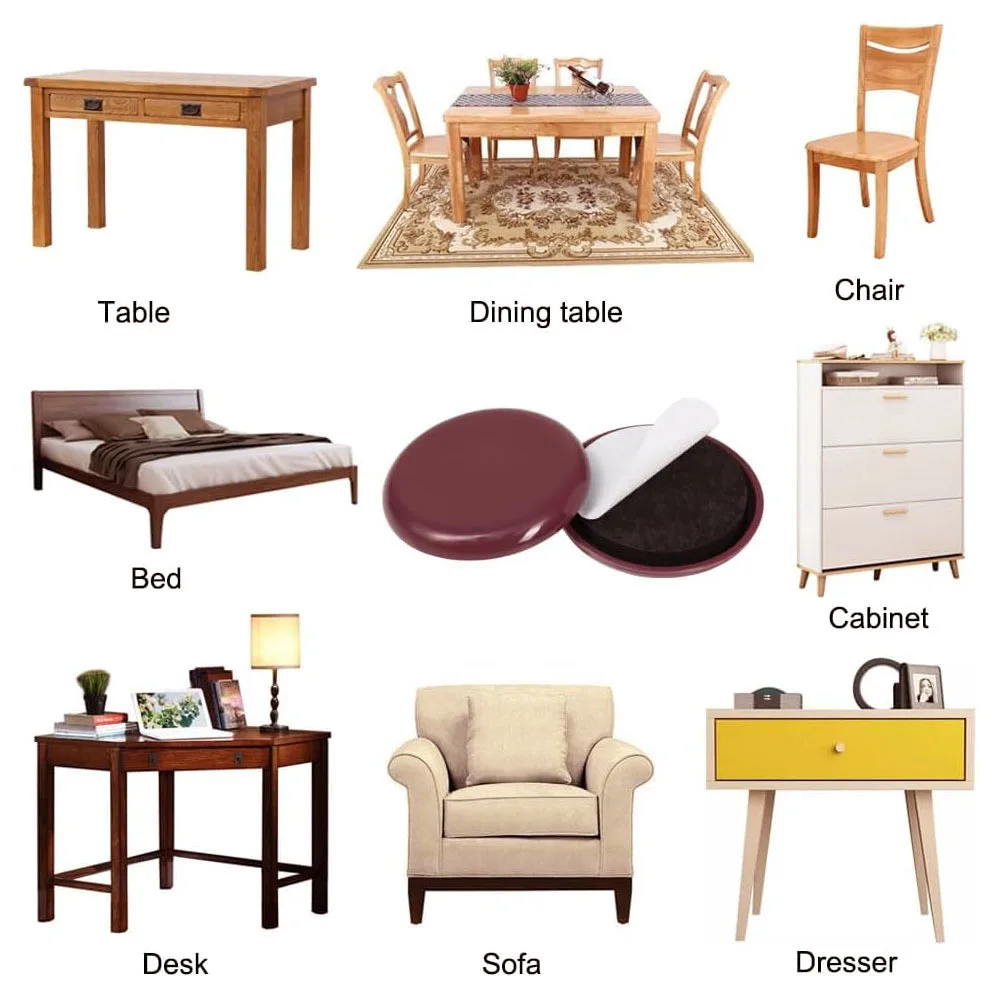 Furniture Sliders,Reusable Furniture Sliders for Carpet,Heavy-Duty Furniture Gliders Movers for Hardwood Floors