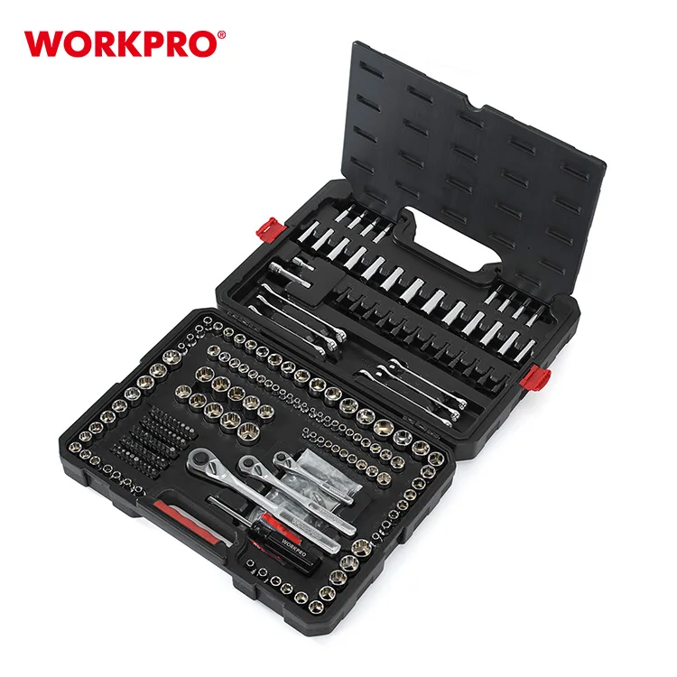 Набор механических инструментов WORKPRO из 230 предметов с жестким корпусом для ремонта велосипедов и автомобилей