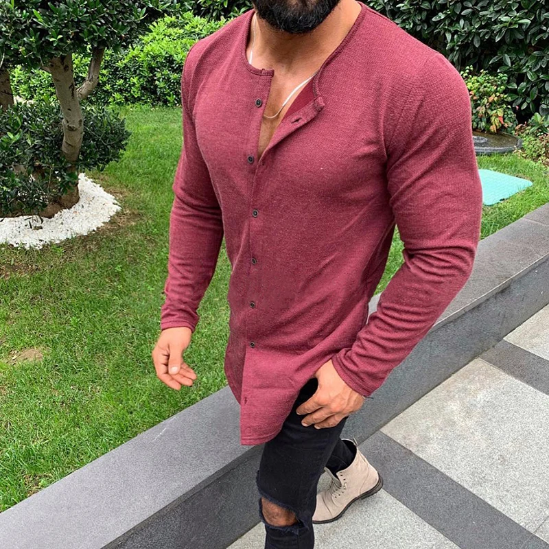 2024 New Design Fashion Brand Camisa Masculina, Long Sleeve Shirt Men Korean Slim Formal Casual Male Dress Shirts/