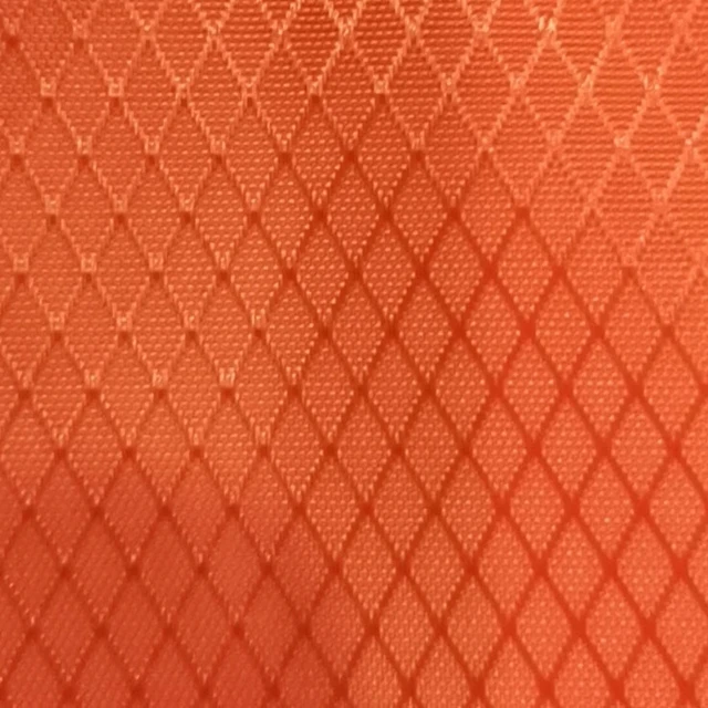 RPET Glossy Rhombic Shaped Grid 210d PU Coating Waterproof Polyester Oxford Fabric