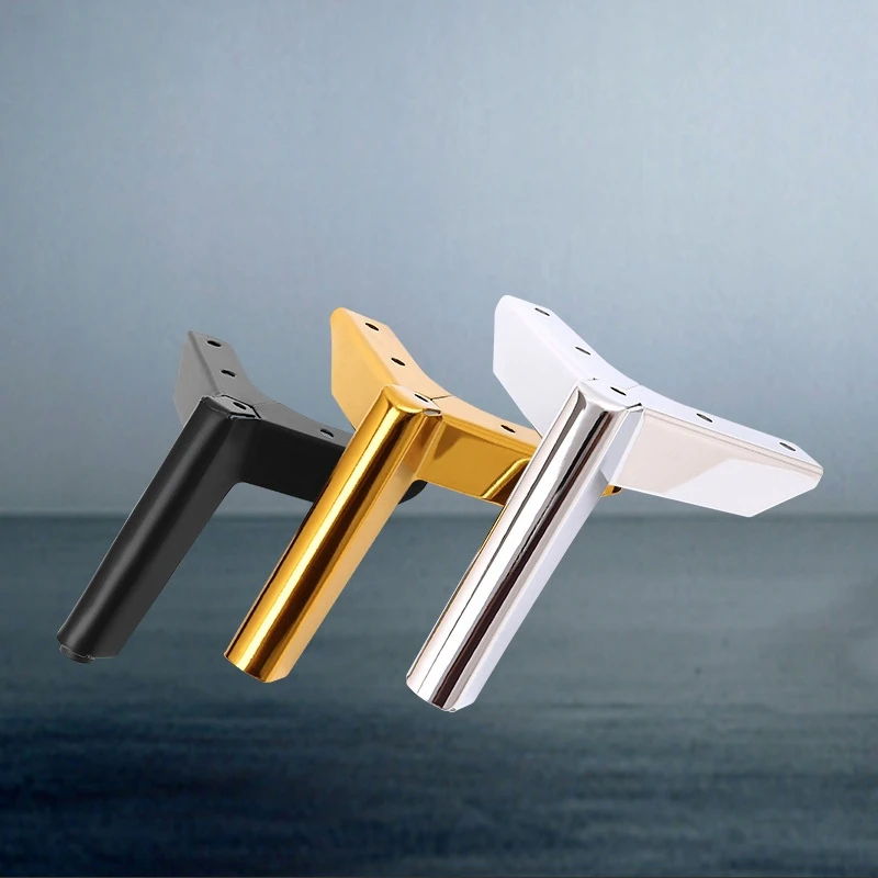 Triangle Replacement Couch Sofa Legs Gold Chrome Corner Sofa Leg Modern Metal Furniture Legs For Chair Table