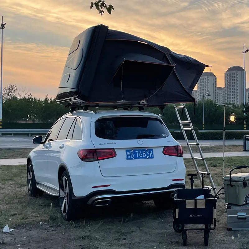 Hard Shell 4x4 Suv Waterproof Sunshade Folding Roof Top Pop-up Car Camping Outdoor Tent With Awning