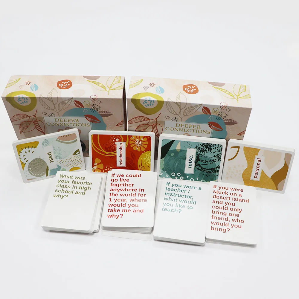 Custom Printed Adult Party Playing Cards Free Sample Arabian English Truth Dare Game Personalized Paper Product with Logo