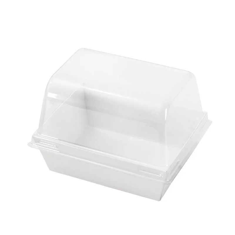 Wholesale Cake  Bread Bakery Food Packing Kraft Paper Packaging Sandwich Dessert Box With White Paper Bottom