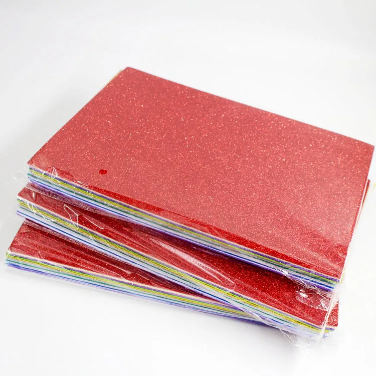 
2mm Self Adhesive Silver Color Glitter EVA Foam Paper Sheets Eva kids craft for craft Projects 