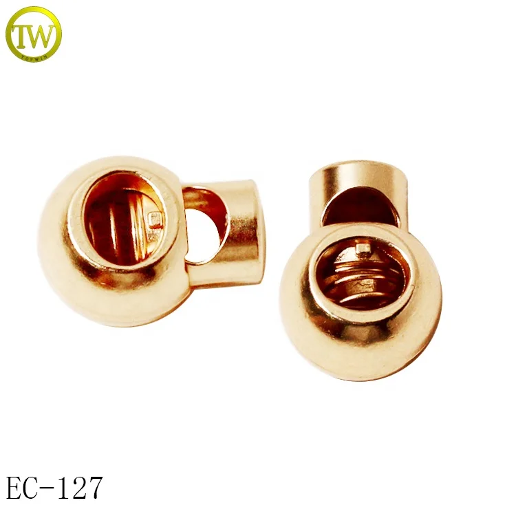 Zinc alloy clothing decorative end stopper manufacturer custom embossed logo metal drawstring rope cord for swimwear accessory