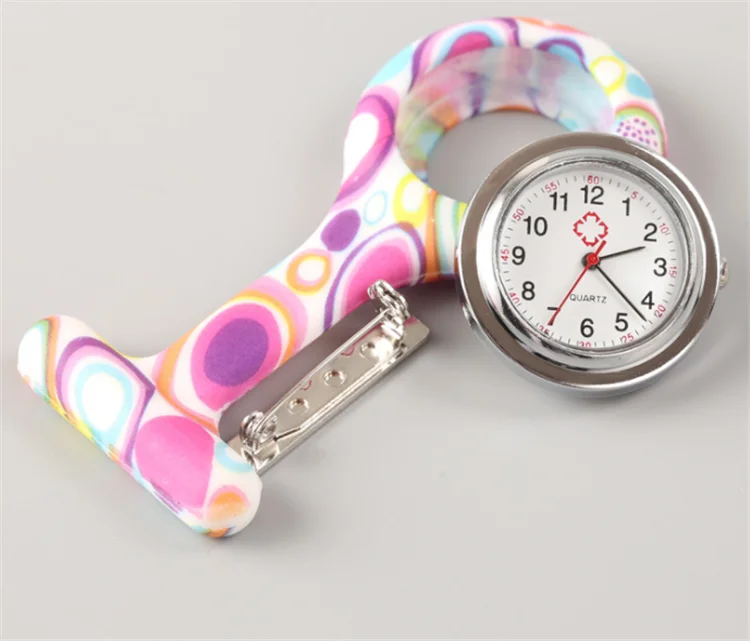 Sublimation Nursing Broches FOB Rubber Silicone Nurses Pocket Watches