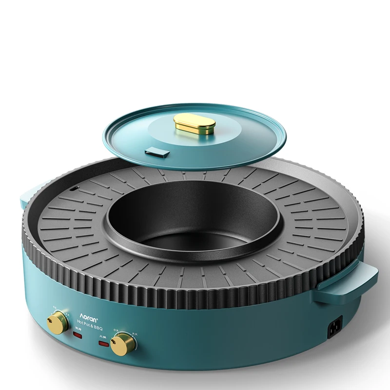 Электрический мини-гриль для барбекю 3 в 1, бездымный, высокое качество