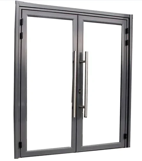 Factory wholesale anti-mosquito aluminium alloy energy efficient Low price frosted glass exterior doors front entry doors