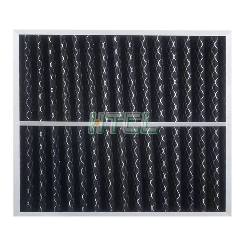 New Product Black Cotton Air Filter Activated Carbon Synthetic Fiber  Air Filter Media With Wire Mesh Laminated Filter Material