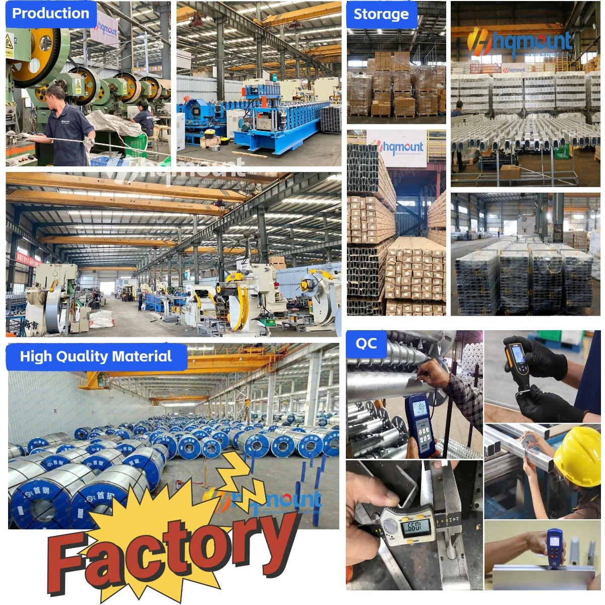 HQ Mount Solar Garages Mount Ground Photovoltaic Carport Bracket Solar Residential Carport Aluminium Structure