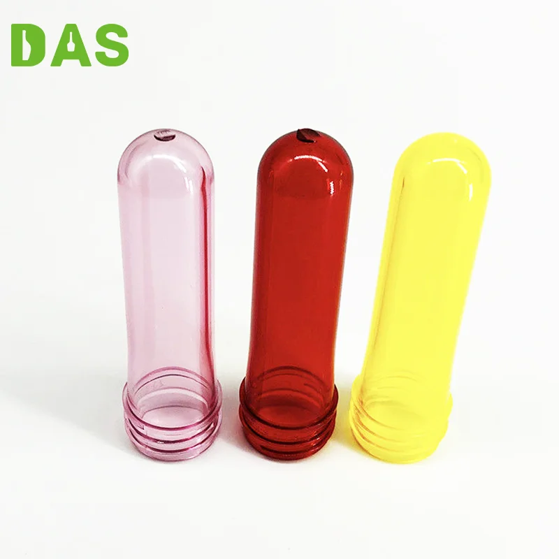 24mm 28mm 30mm Blue Pink Red Transparent Mineral Water Cosmetic Pet Preform for Cosmetics & Drinking Packaging