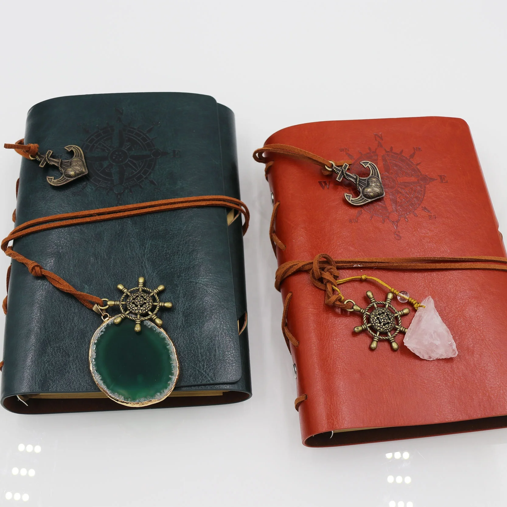 Оптовая продажа Подарочный дневник путешественника со стразами записная книжка из искусственной кожи спиральный одноклассный план чакра Обложка для блокнота A5