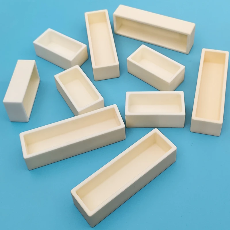 99.7% Al2o3 Ceramic Alumina Crucible High Temperature Corundum Boat