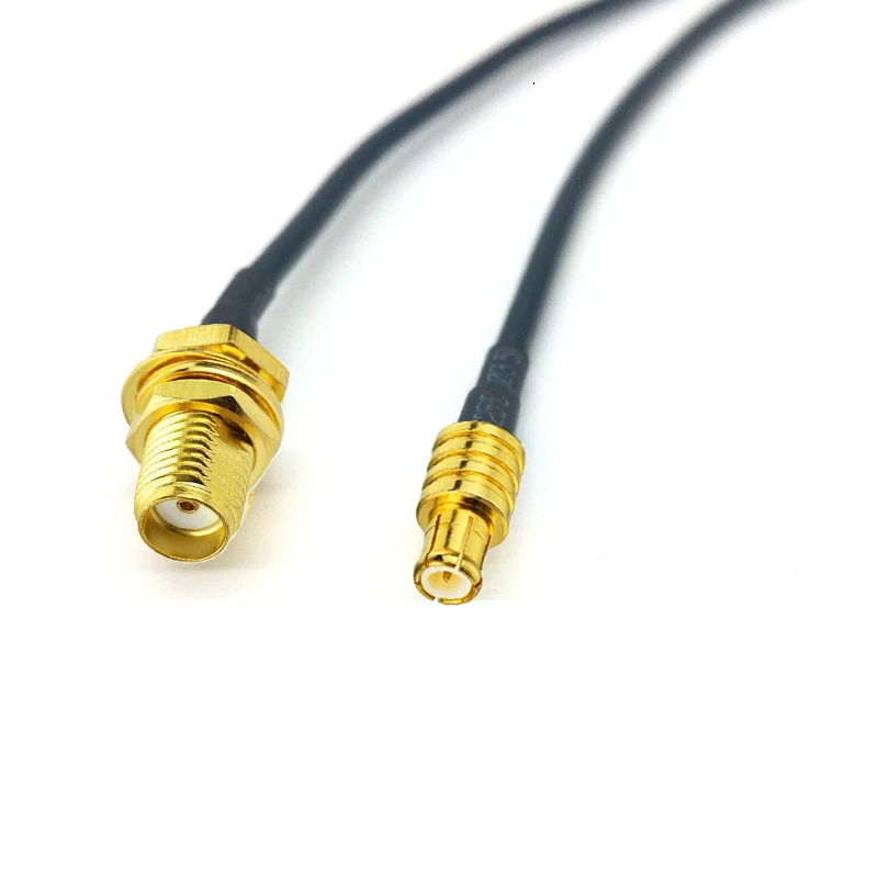 New SMA Female to MCX Male Pigtail Coaxial Cable RG174 for Wireless Antenna