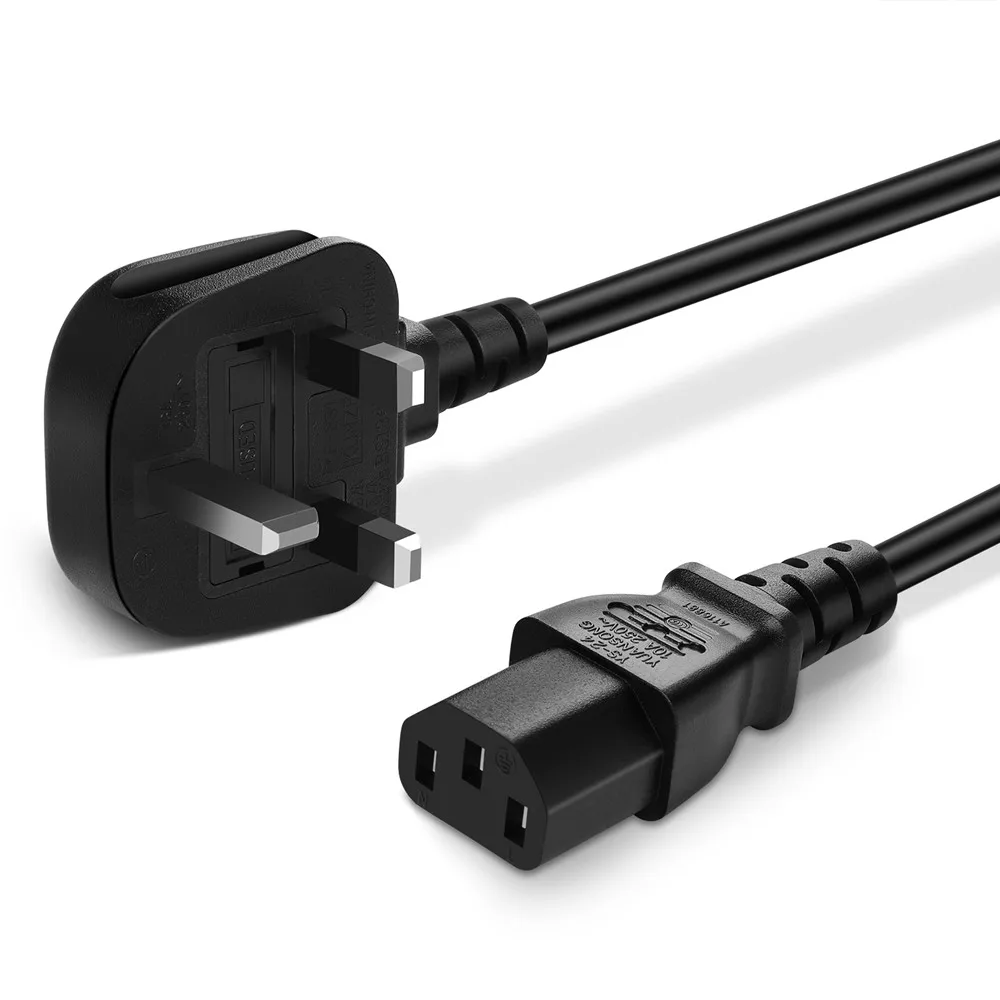 3 зубец Шнур питания переменного тока 220v UK шнур кабель с предохранителем для