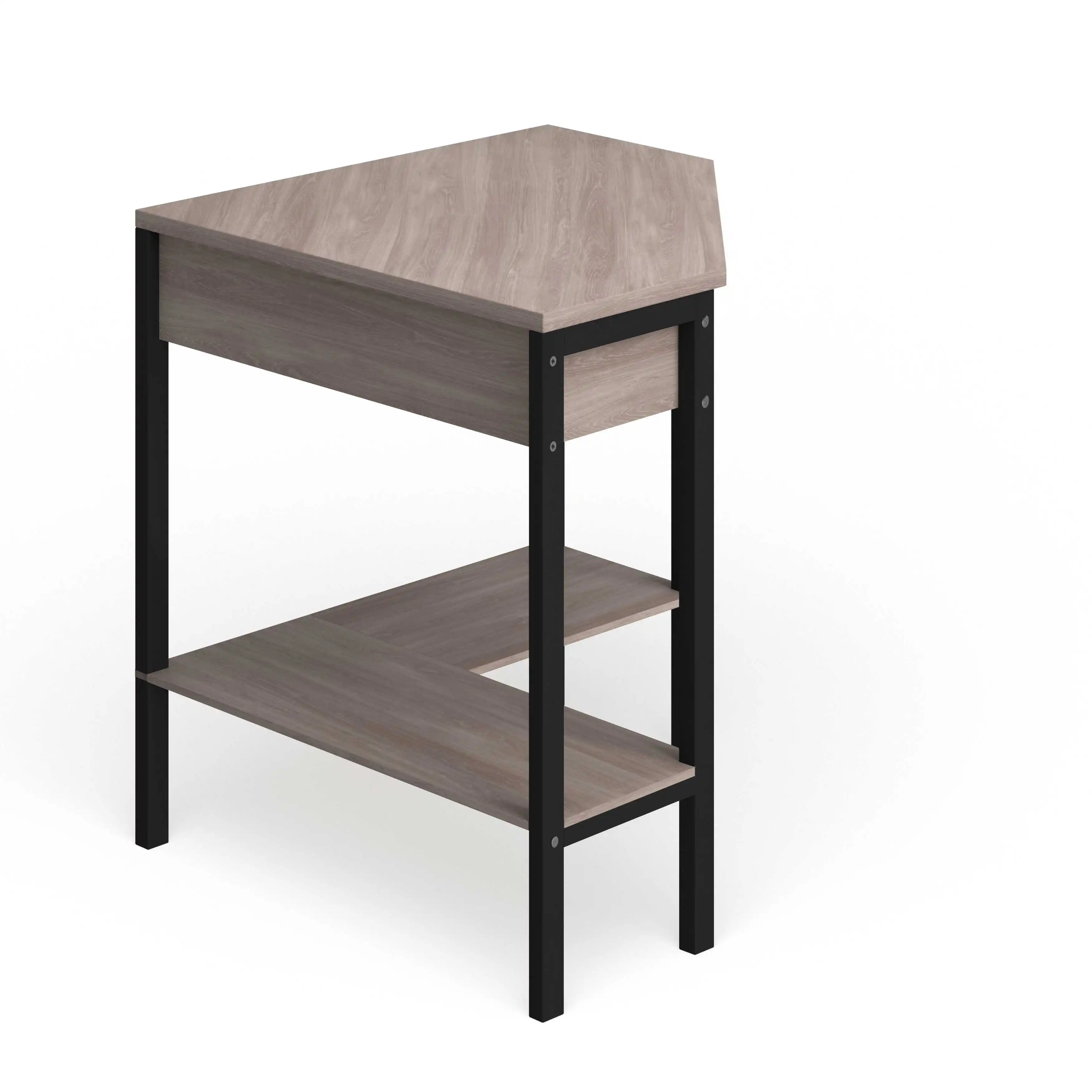 Wholesale MDF top table corner office desk computer table with metal frame