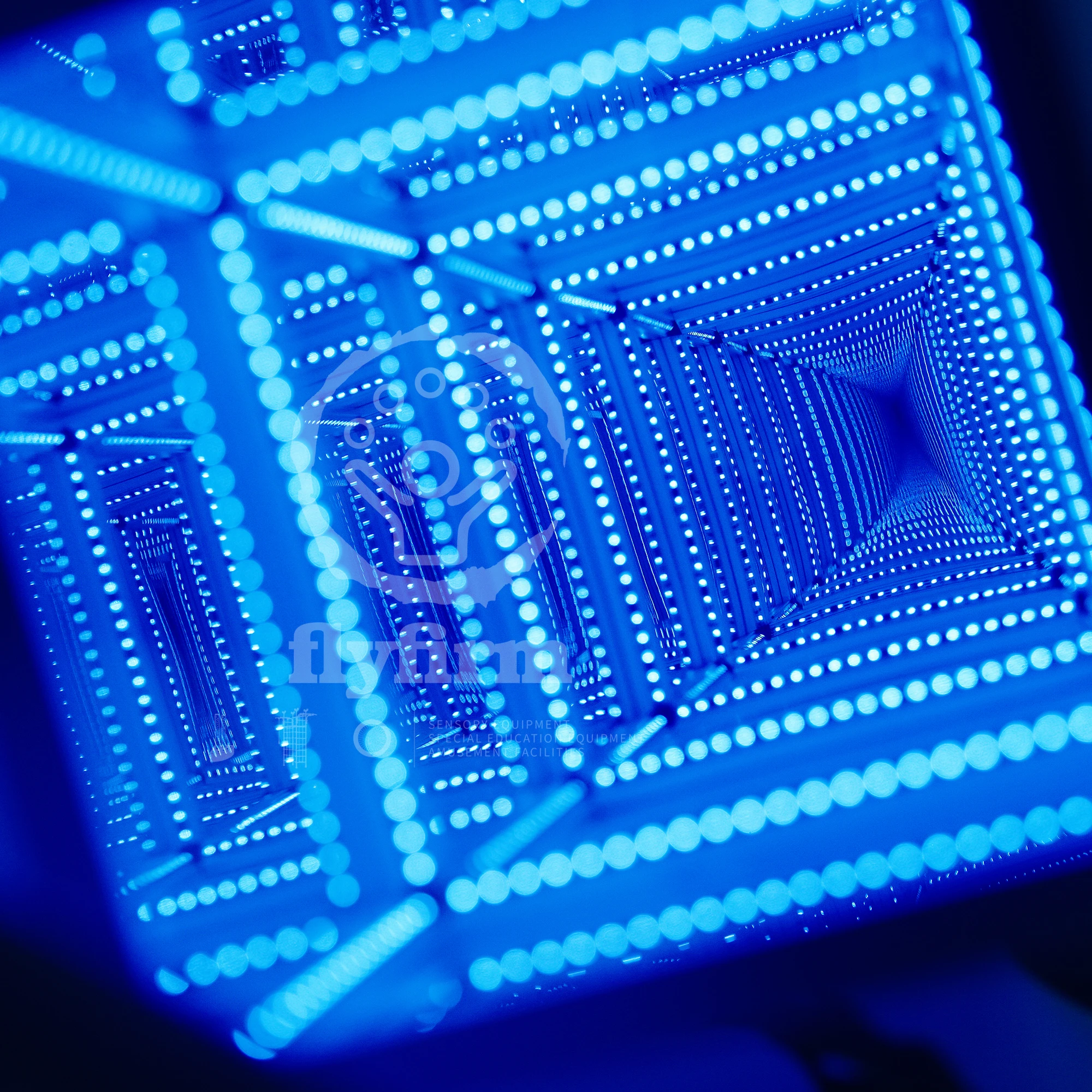 Flyfirm Rotating Infinity Cube with Music-Activated LED Lights - Interactive Sensory Cube for Autism, ADHD, and Home Decor