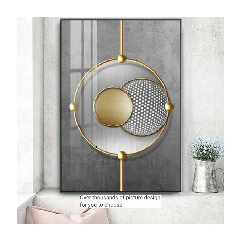 3D Effect Abstract Porch Decorative Painting Modern Decor Items for Home Murals Corridor Crystal Porcelain Hanging Paintings