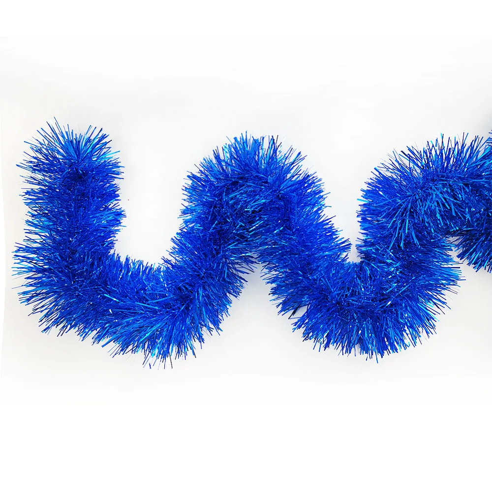 PET multiple colors optional christmas tree decoration tinsel garland wedding party decoration supplier xmas tinsel garland